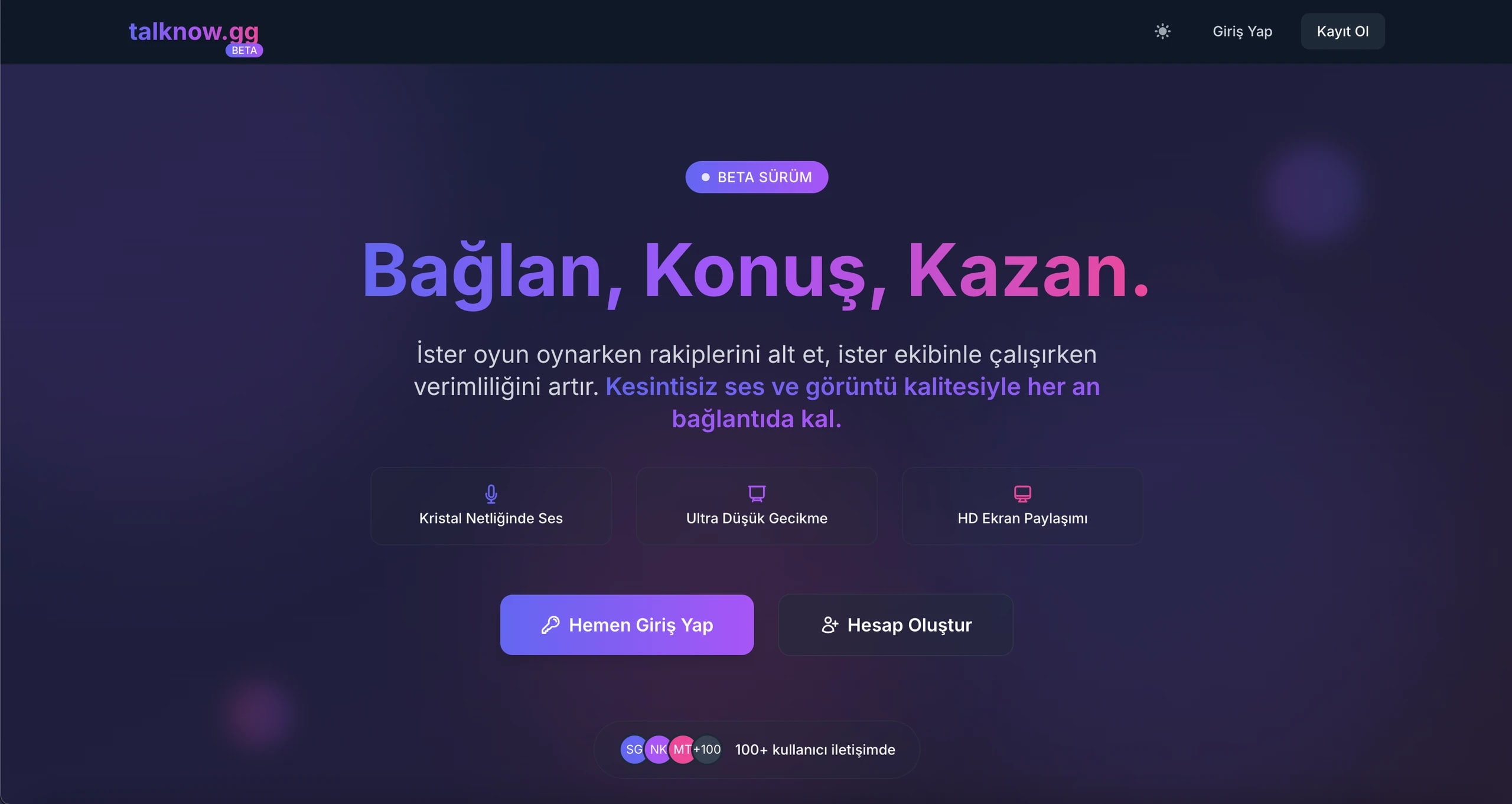 TalkNow proje görünümü